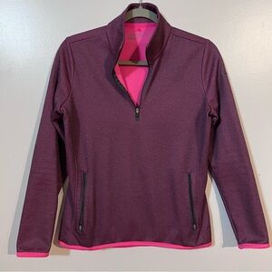 Nike Golf Tour Performance 1/4 Zip Sweatshirt Pink Plum Women's Fleece Sz M